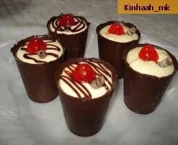 Copinho de chocolate com cereja